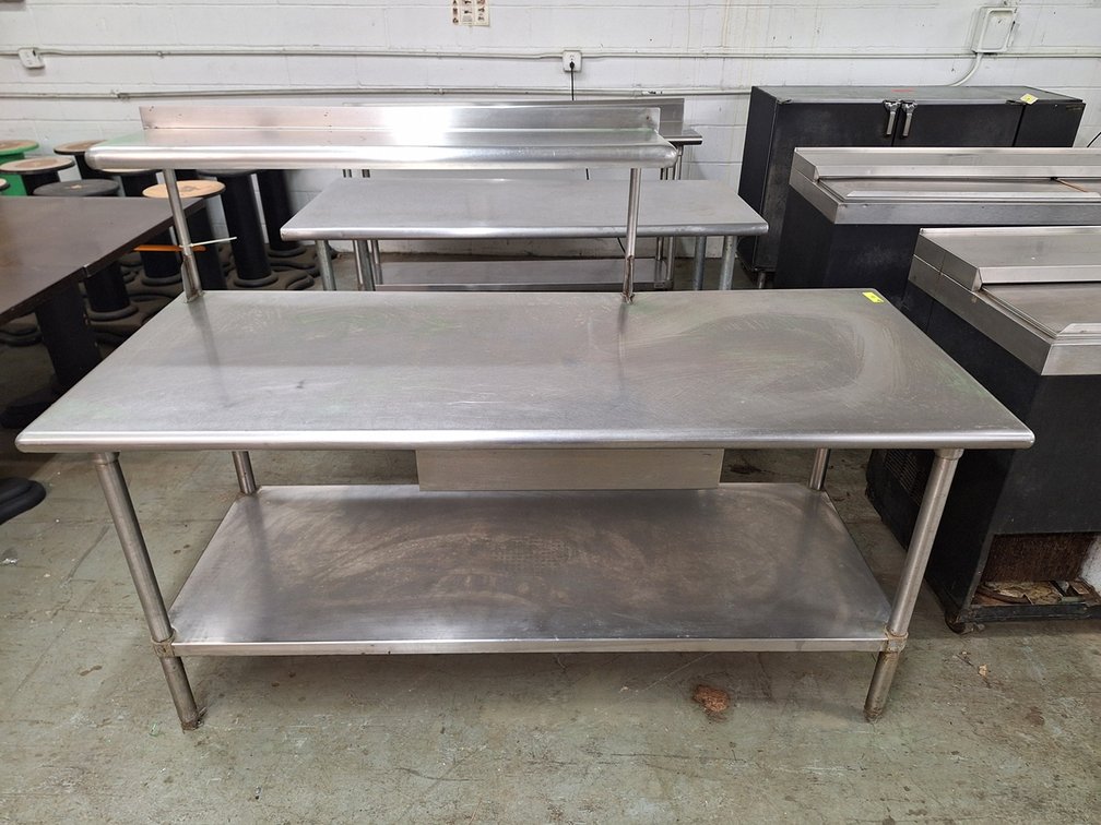 SS Table with Undershelf, 72"x30"x45"