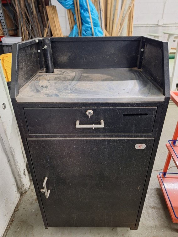Metal Host/Valet Stand on Wheels, 24"x19"x49"