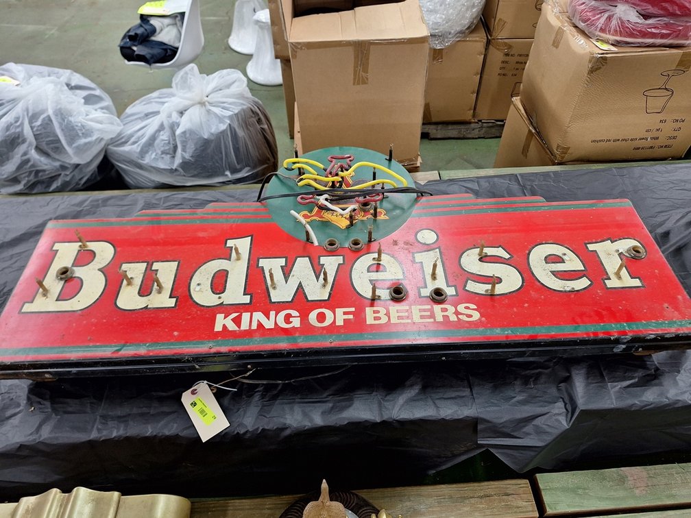 Vintage Budweiser Sign 59"x28"