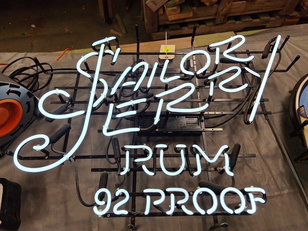 Sailor Jerry Rum Neon Sign, 33"x25"