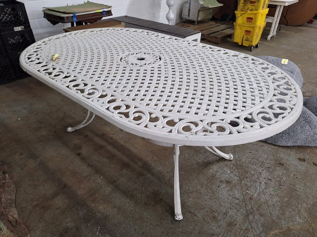Iron Outdoor Table, 72"x41"x29"