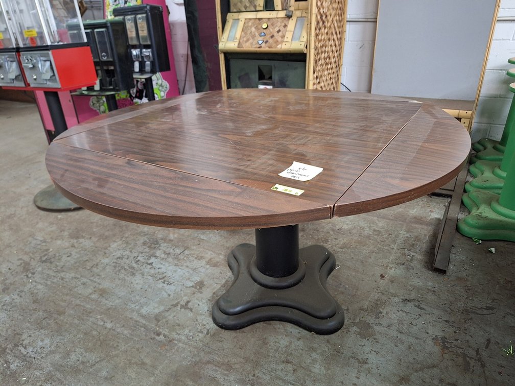 6 Wood Tables with Pop-up expandable Bases