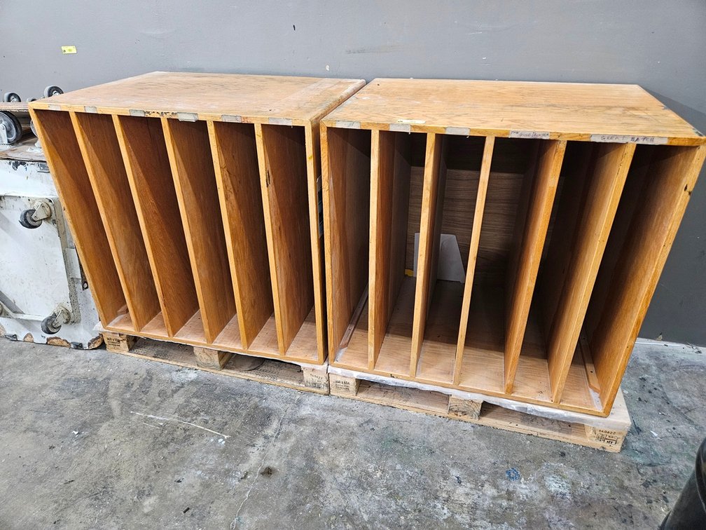2 Wood Storage Cabinets, 33"x24"x37"