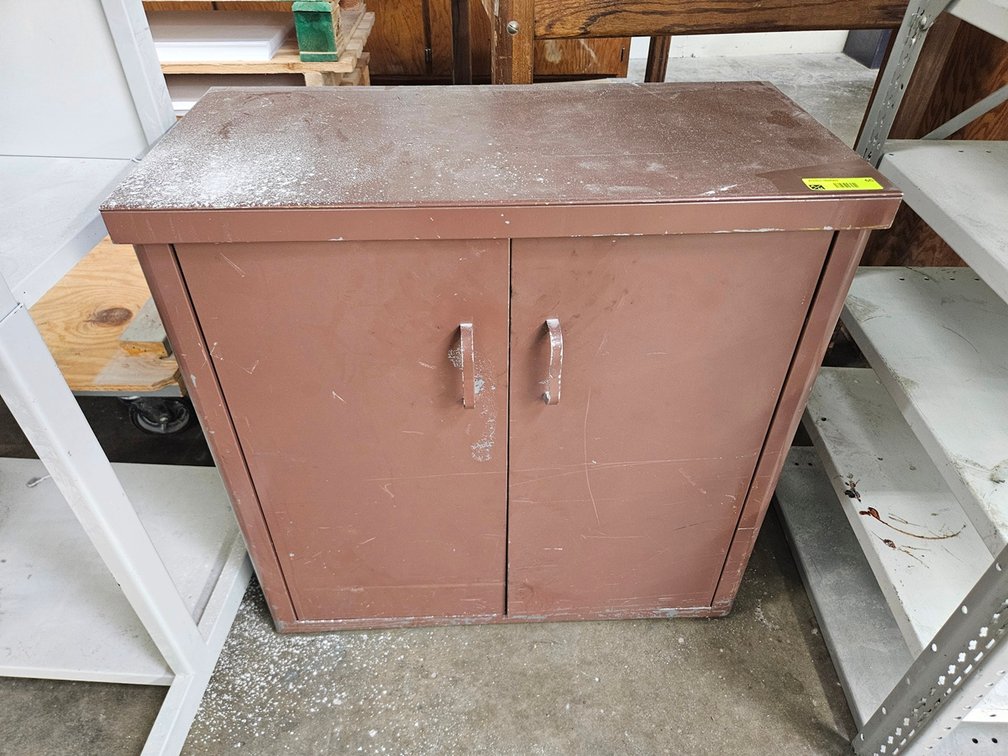 Metal 2 Door Cabinet, 28"x14"x28"
