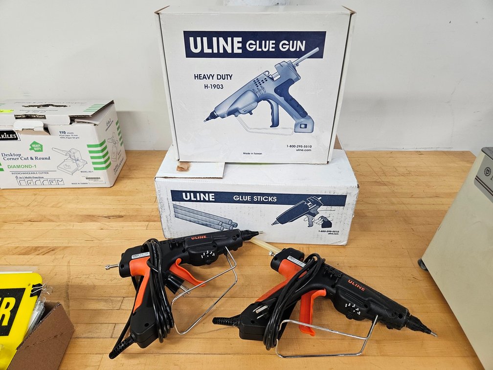 2 Hot Glue Guns, Box of Glue Sticks