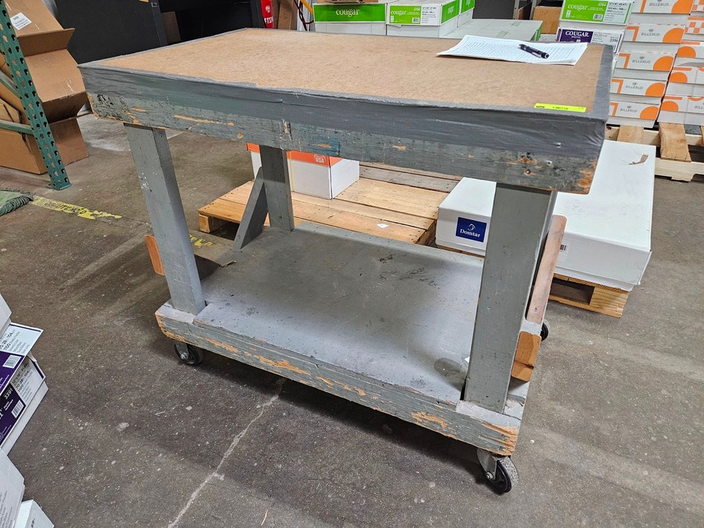 2 Work Benches on Wheels, 40"x24"x37"