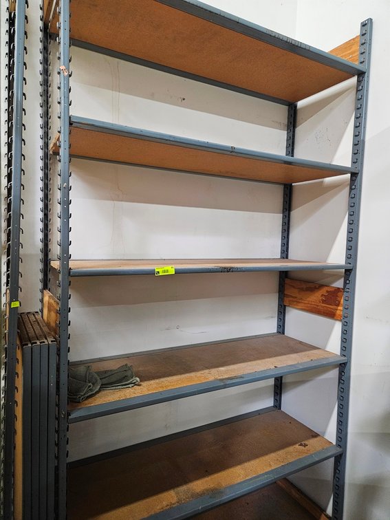 Metal/Wood Shelving, 48"x18"x96" with Additional Upright and Shelves