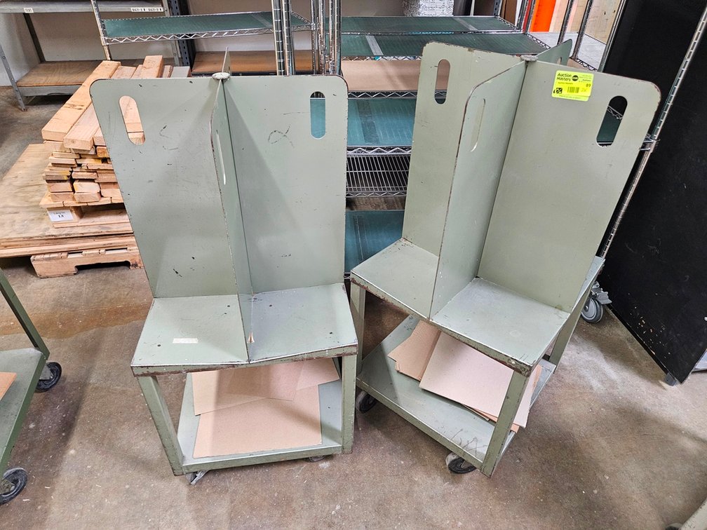 2 Metal Paper Carts