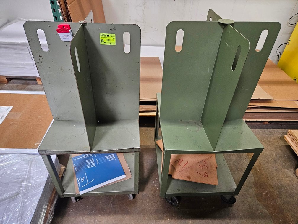 2 Metal Paper Carts