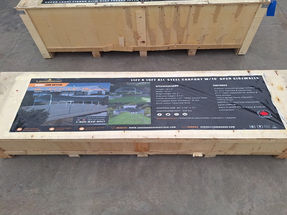 2025 LandHonor All-Steel Carport, Model LHR-CP1119