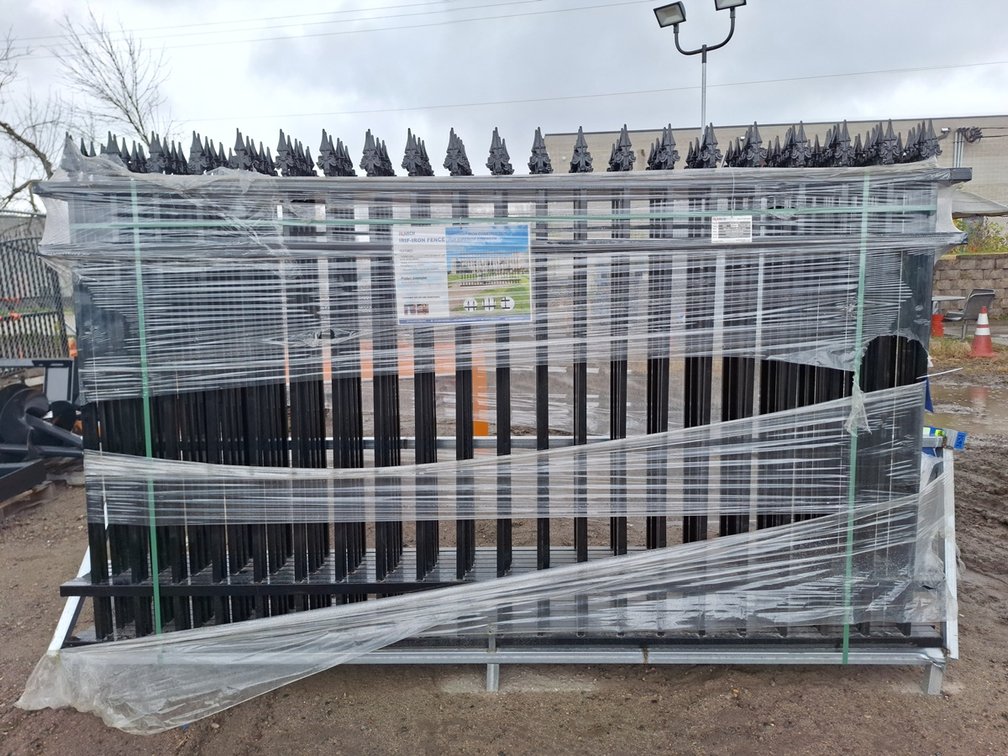 2025 IR Iron Fence, 8 Panels, Unused