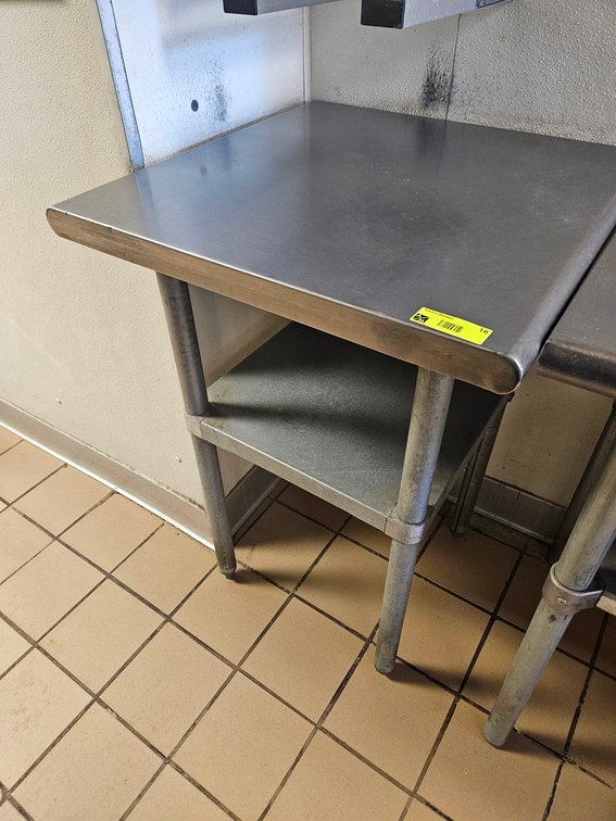 SS Table with Undershelf, 24"x24"x35"