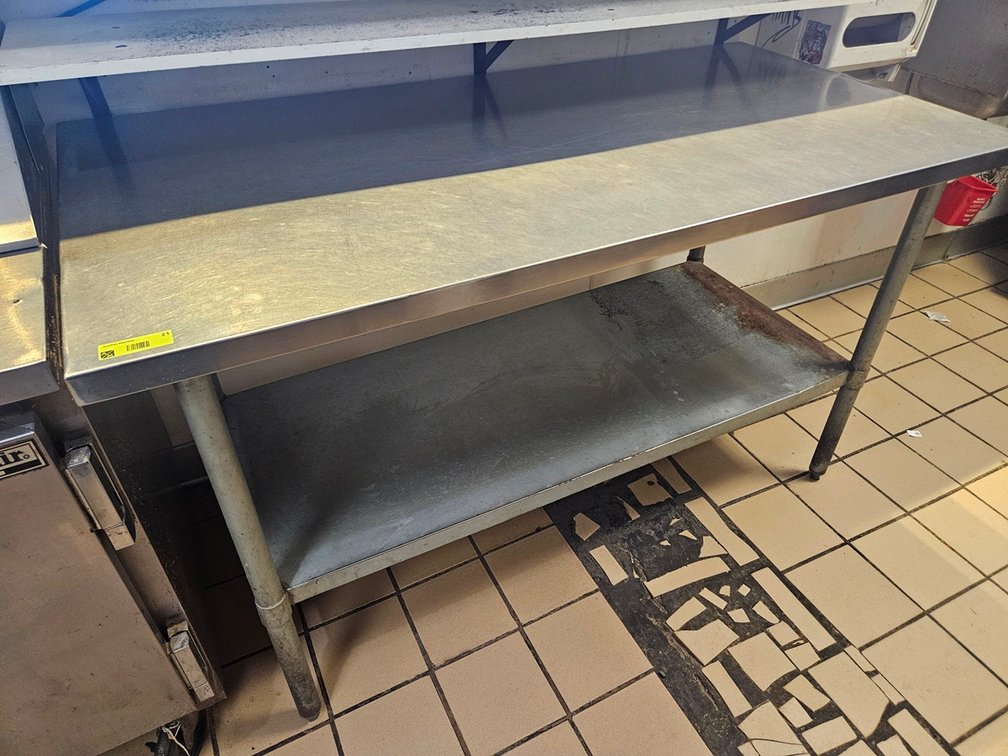 SS Table with Undershelf, 60"x30"x35"