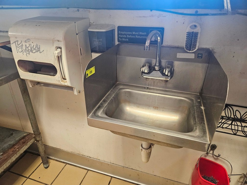 SS Hand Sink 17"x15"x15" with Soap and Towel Dispensers
