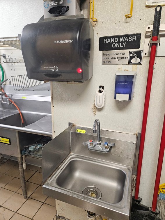 SS Hand Sink 17"x15"x14" with Soap and Towel Dispensers