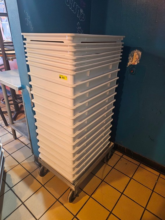 19 Dough Trays with Cart