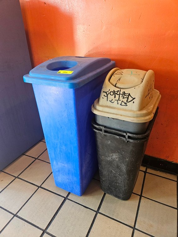 Assorted Poly Trash Cans