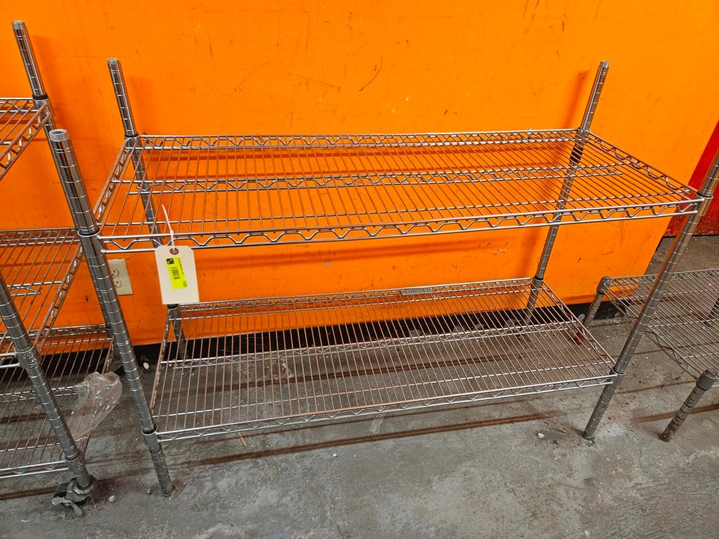 Wire 2 Tier Shelf, 48"x18"x37"