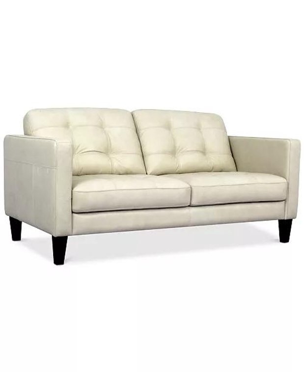 Macys Pezley Leather Loveseat Online Retail: $2289