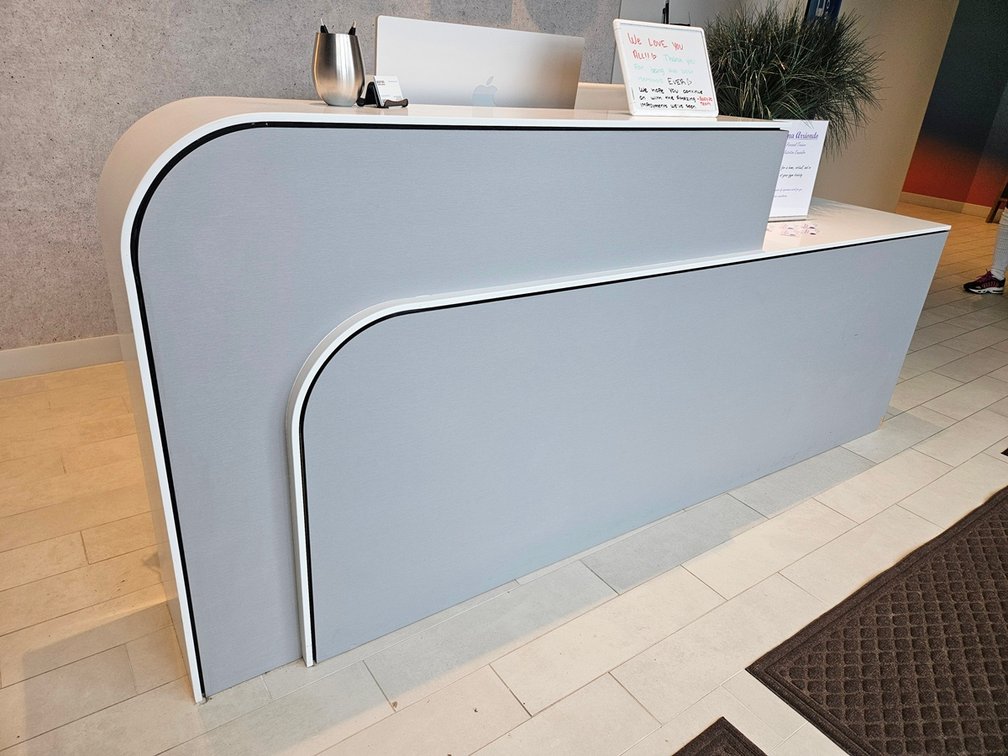 Reception Desk, 93"x30"