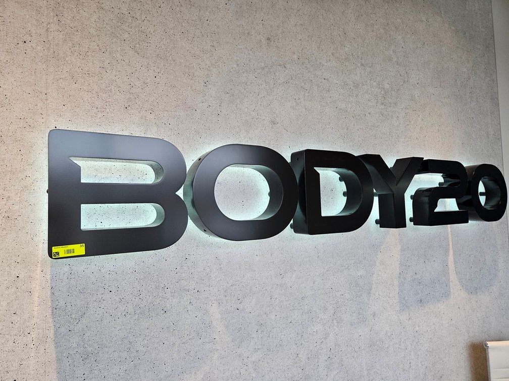 "Body20" Lighted Channel Letters, 12" Tall