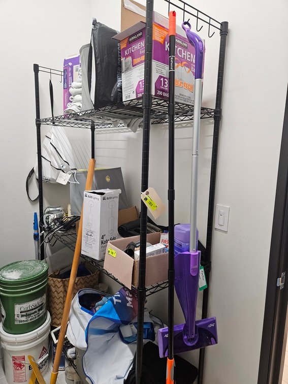 Wire 3 Tier Shelf on Wheels, 48"x18"x80"