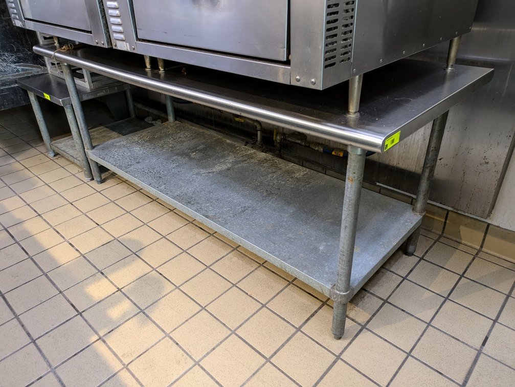 SS Table with Undershelf, 72"x30"x30"