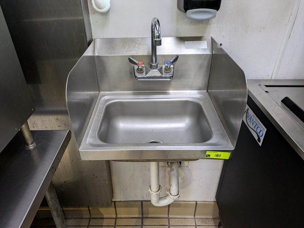 SS Hand Sink 17"x16"x13" with Soap and Towel Dispensers