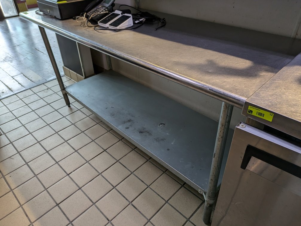 SS Table with Undershelf, 72"x30"x35"