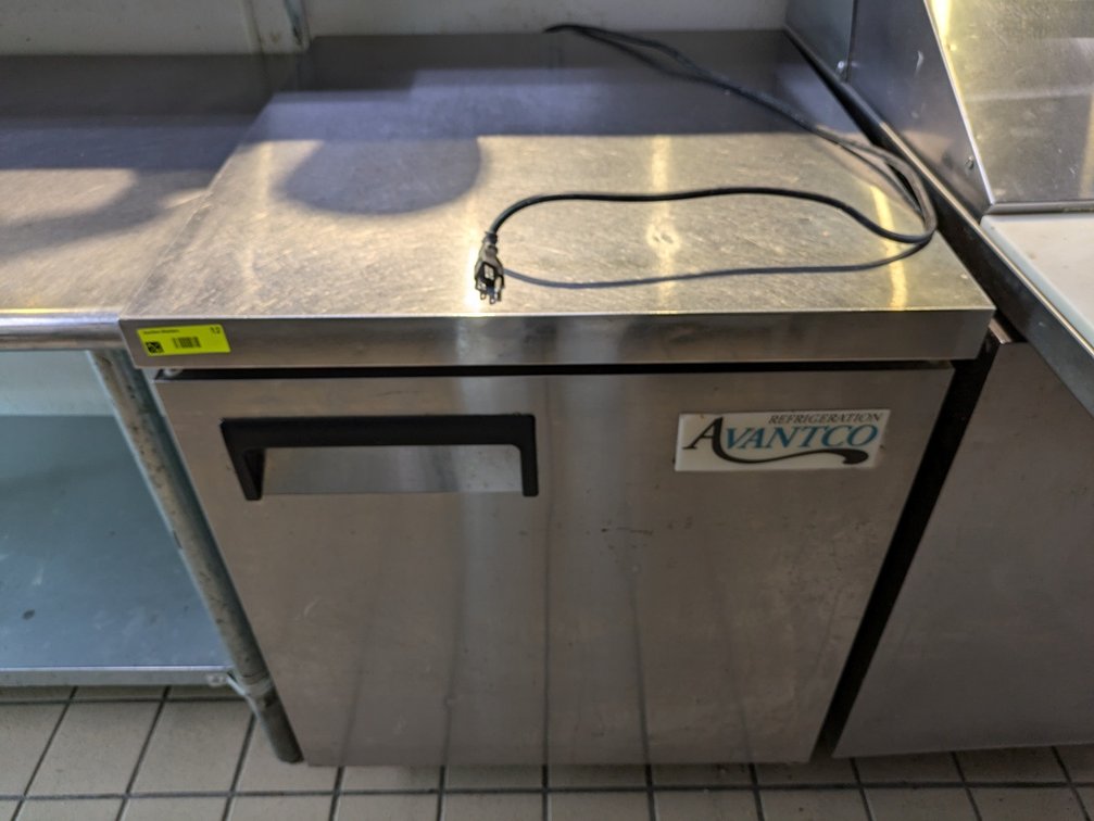 Avantco Undercounter Freezer on Wheels, Model 178AU27FHC, 27"x29"x35"