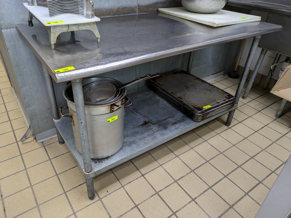 SS Table with Undershelf, 60"x30"x35"
