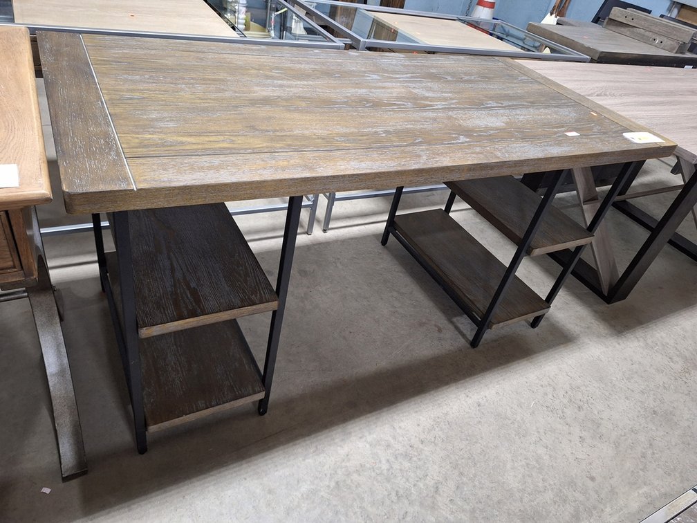 Wood/Metal Desk, 60"x28"x30.5"