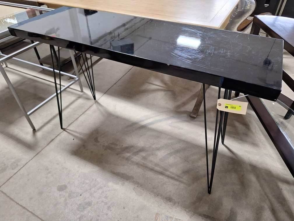 Wood/Metal Desk, 55"x17"x32"