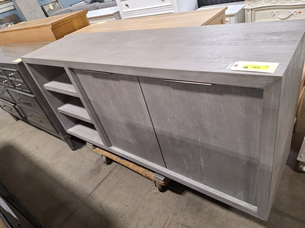 Wood 2 Door/3 Shelf Cabinet, 64"x18"x28"