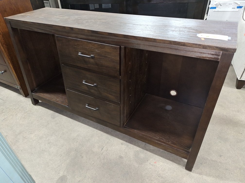 Riverside Wood 3 Drawer Media Console, 60"x16"x32"