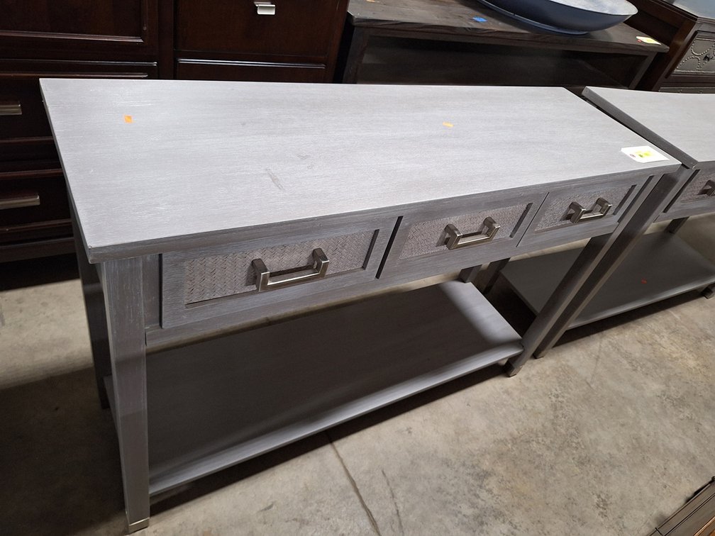 Wood 3 Drawer Desk, 48"x15"x32"
