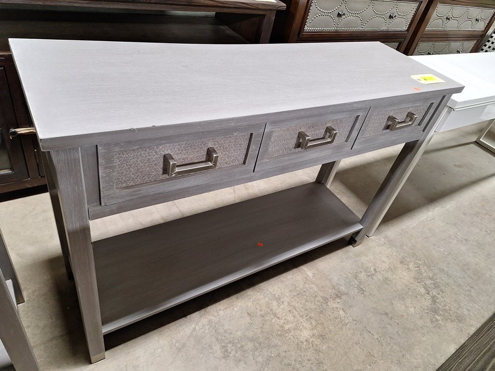 Wood 3 Drawer Desk, 48"x15"x32"