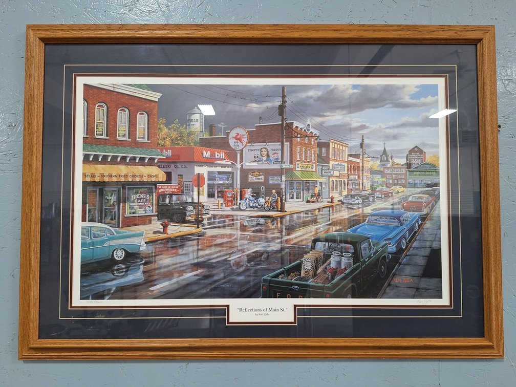 Ken Zylla "Reflections of Main St" Framed Picture, 4096/19600, 40"x28"