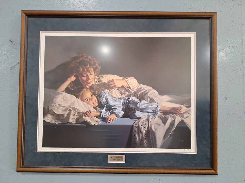 Bob Byerly "Little Red Hen" Framed Picture, 36"x30"