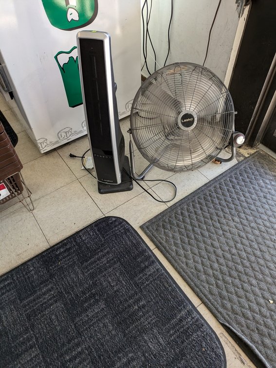 2 Assorted Floor Fans