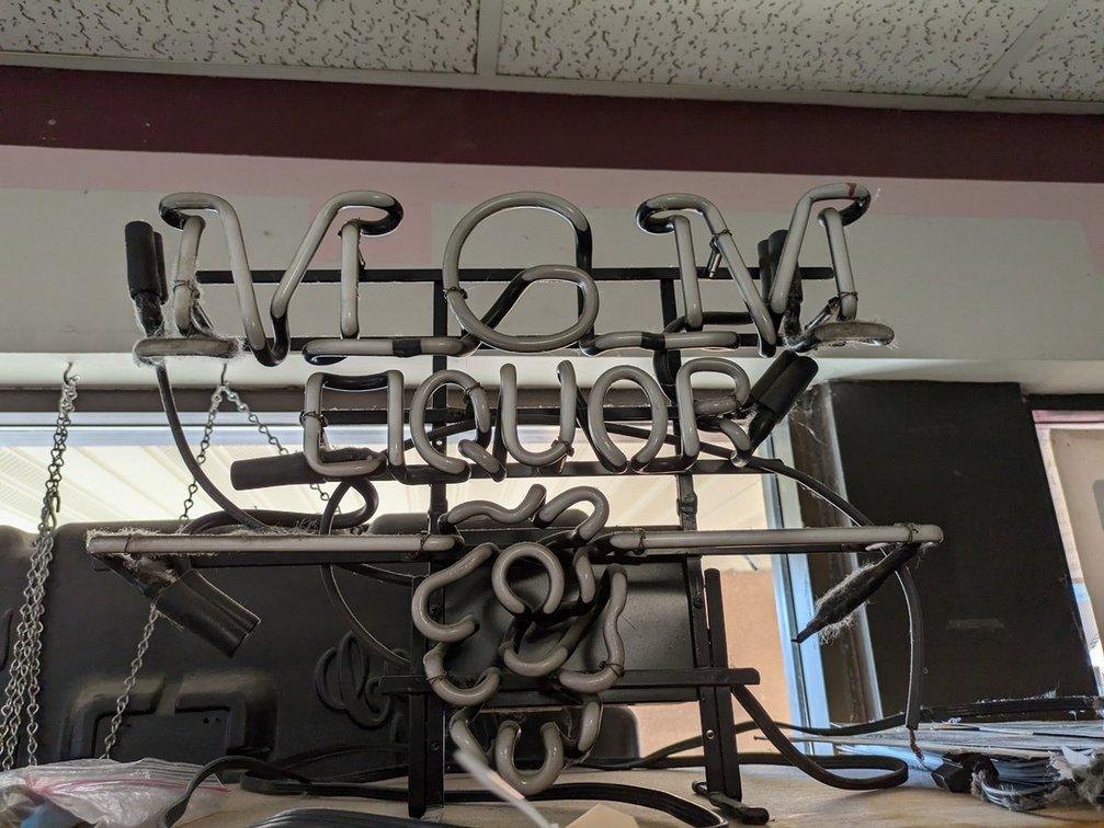 MGM Liquor Neon Sign, Parts or Repair