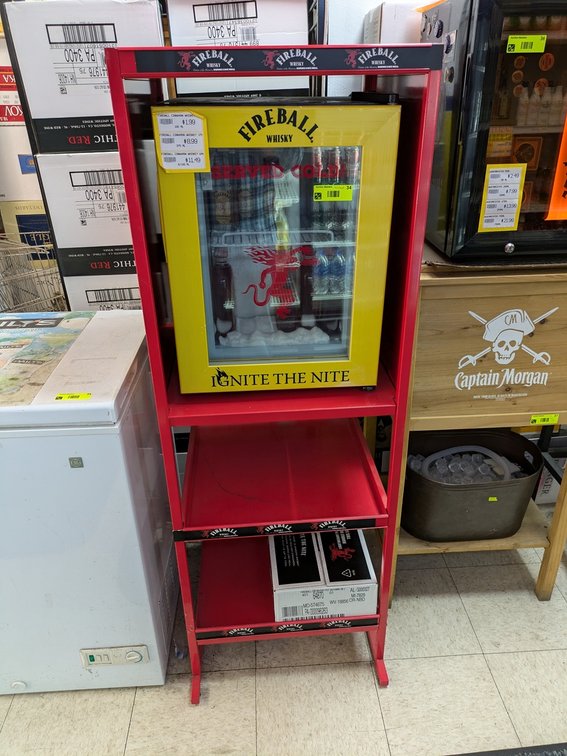 Fireball Cooler/Shelf, 19"x20"x56"