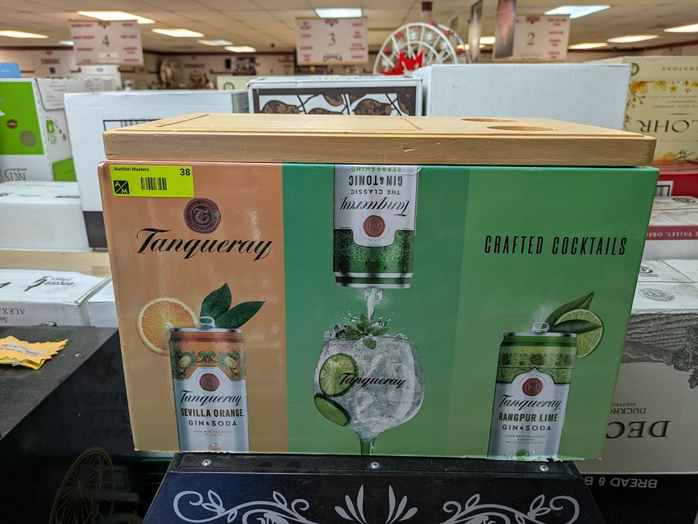 Tanqueray Wood Top Cooler Display
