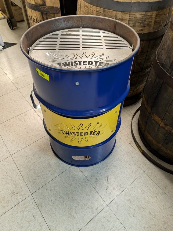 Twisted Tea Metal Barrel/Smoker Display