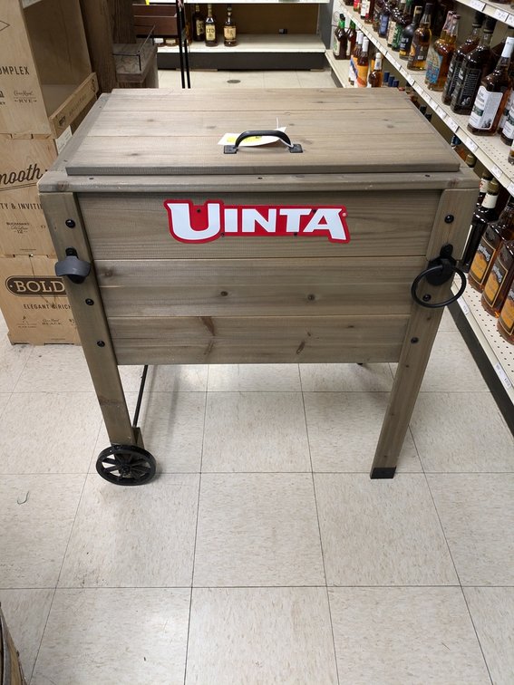 Uinta Wood Cooler/Cart, 29"x21"x32"