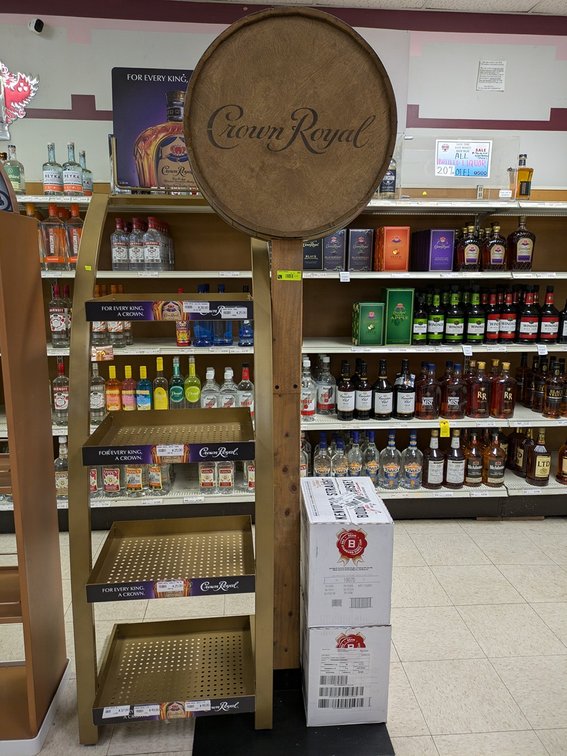 Crown Royal Retail Display Shelf, 32"x24"x77"