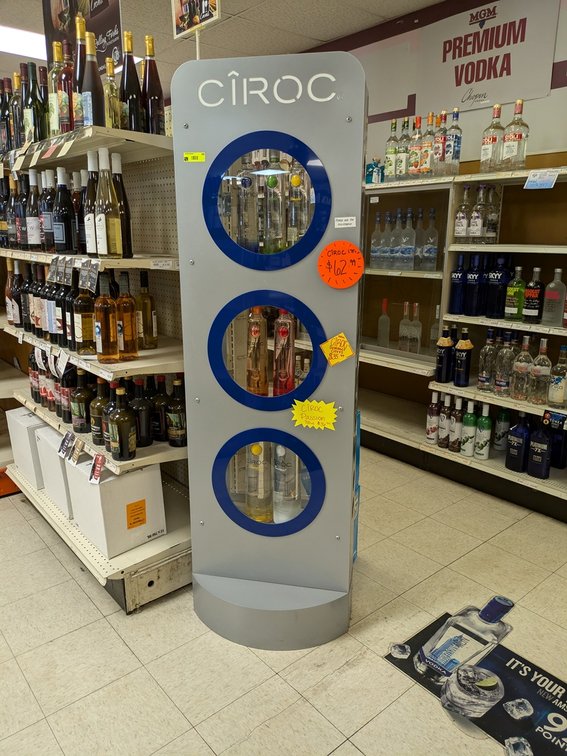 Ciroc Retail Display, 22"x14"x72"