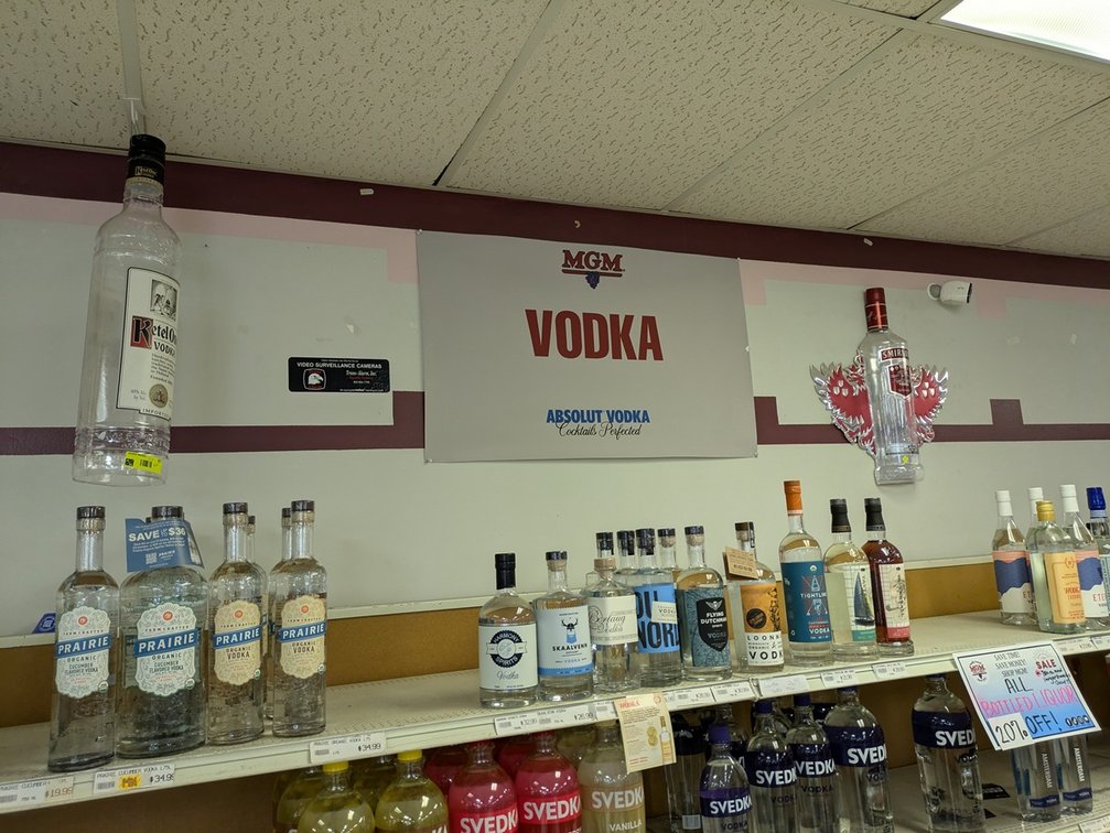 Ketel One and Smirnoff Display Bottles