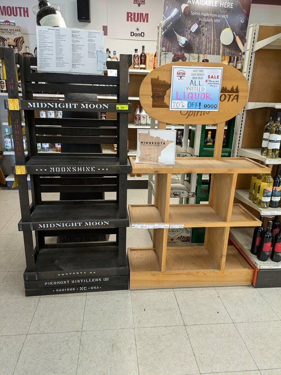 2 Wood Retail Display Shelves