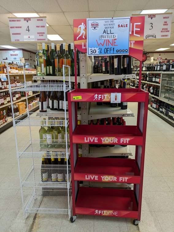 Fitvine Display Shelf on Wheels 24"x11"x71", 2 Metal Racks